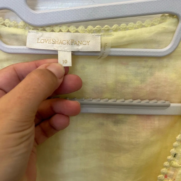 Loveshackfancy Bea Dress in Mellow Yellow sz 10 - Picture 5 of 6